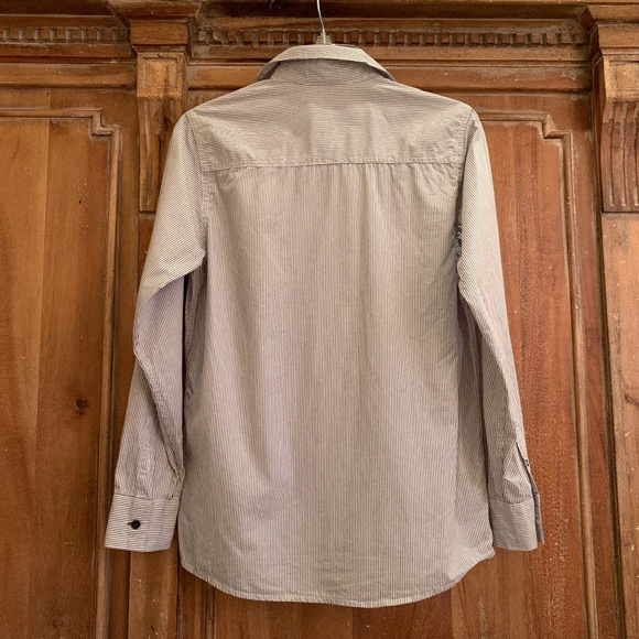 NEXT UK Boys Striped Cotton Button Up Shirt With Tie Size 13 YRS - Picture 12 of 15